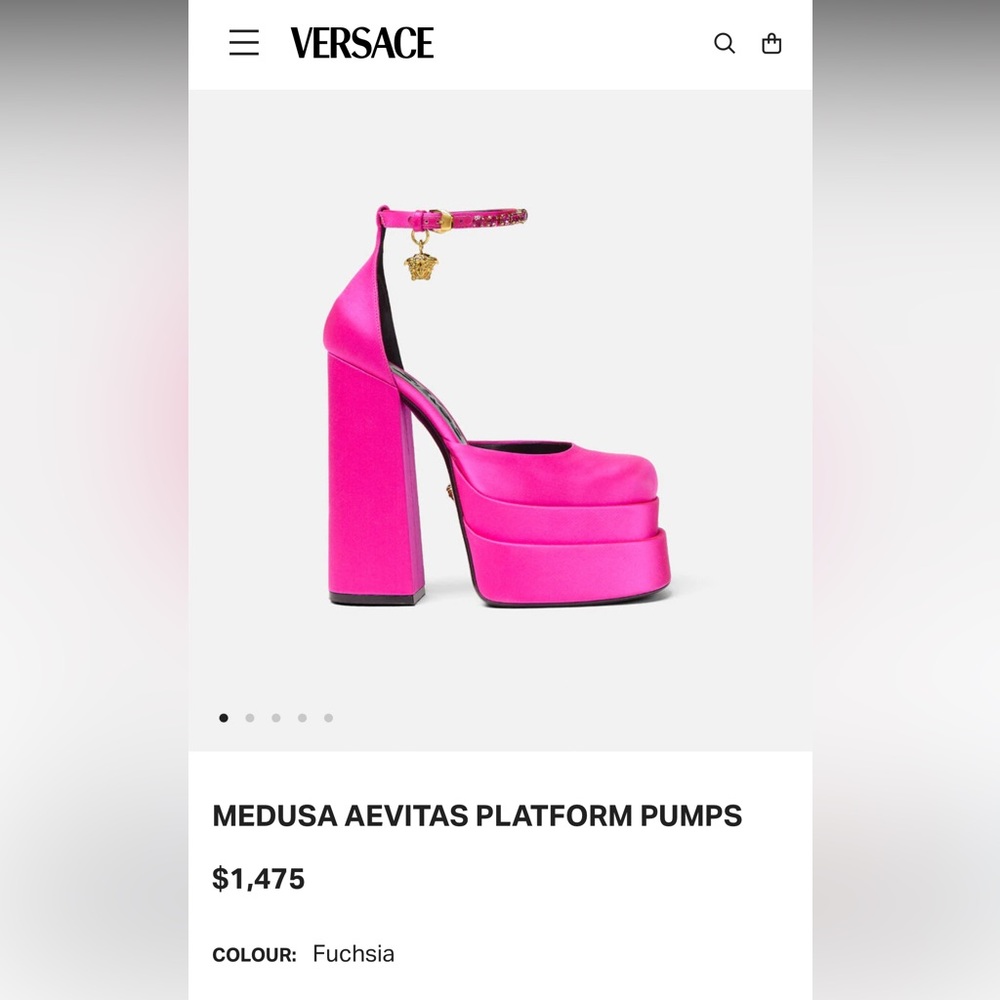 Versace Medusa Aevitas platform pump 35.5